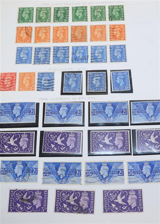 A collection of stamps in two albums, a stockbook and loose with mint and used Great Britain, Fiji,